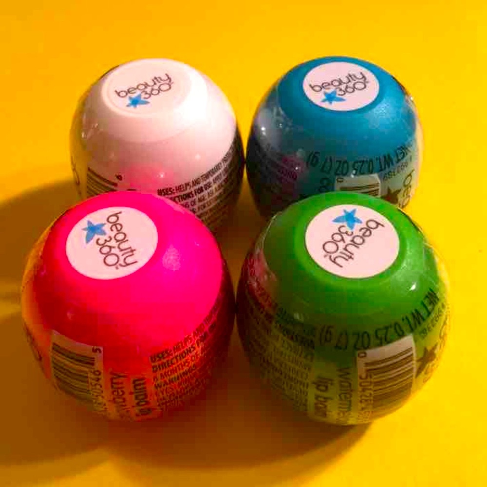4 Beauty 360 REVO Lip Balms ~Coconut Crème, Cookie Dough, Strawberry, Watermelon